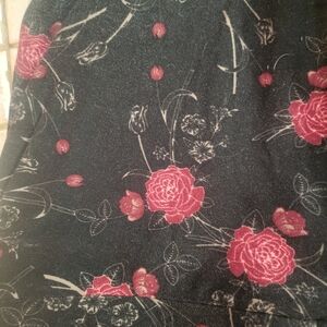 LuLaRoe Floral Patterned Dress - Black and Pink